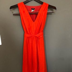 J Crew Orange-Red midi dress